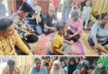 Plt Camat Kertapati Sampaikan Belasungkawa dan Bantuan kepada Keluarga Korban