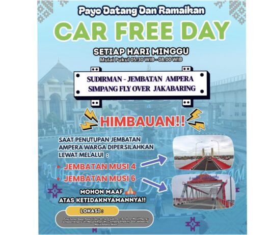Jelang Pelaksanaan, Camat Jakabaring Gencarkan Sosialisasi Car Free Day di Palembang