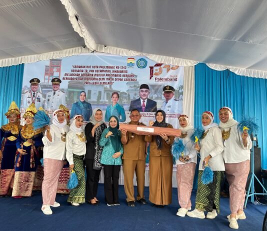 Kader Kelurahan 9-10 Ulu Unjuk Gigi di Lomba Hari Jadi Kota Palembang Kecamatan Jakabaring
