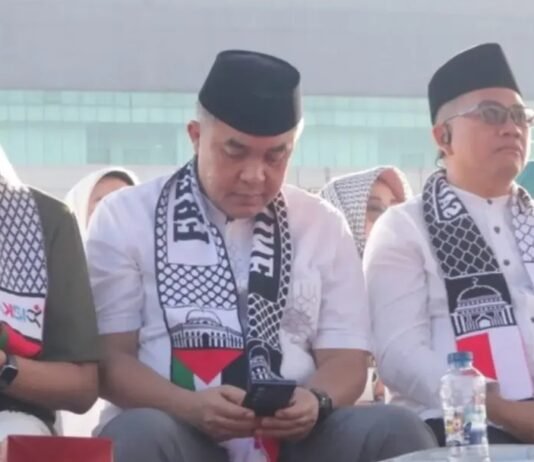 Solidaritas untuk Palestina, Plt. Camat Seberang Ulu Dua Oscar Hadiri Aksi Kemanusiaan