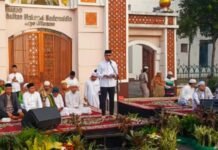 Bersama Pemkot Palembang, Camat Jakabaring Ikuti Aksi Penolakan LGBT di Halaman Masjid SMB Jayo Wikramo