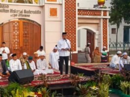 Bersama Pemkot Palembang, Camat Jakabaring Ikuti Aksi Penolakan LGBT di Halaman Masjid SMB Jayo Wikramo