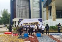 Puluhan Juta Rokok Ilegal Dimusnahkan, Bea Cukai Sumbagtim Selamatkan Potensi Kerugian Negara Rp 20.56 Milyar